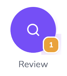 Review page icon in Cloaked with one pending item